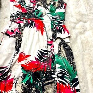 Tropical Print Women's Dress